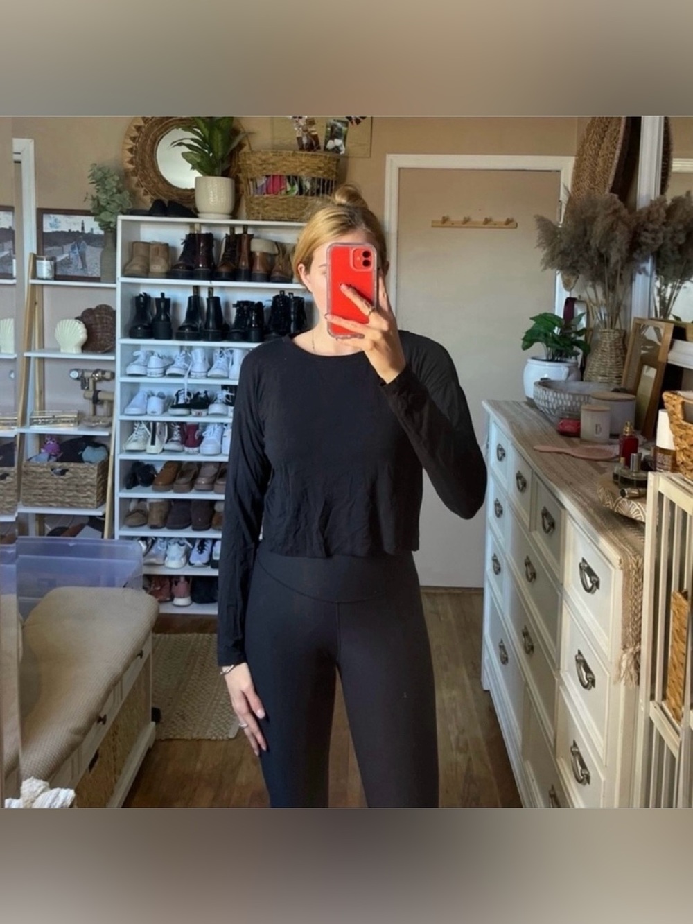 Forever 21 black dropping sleeve workout top size small